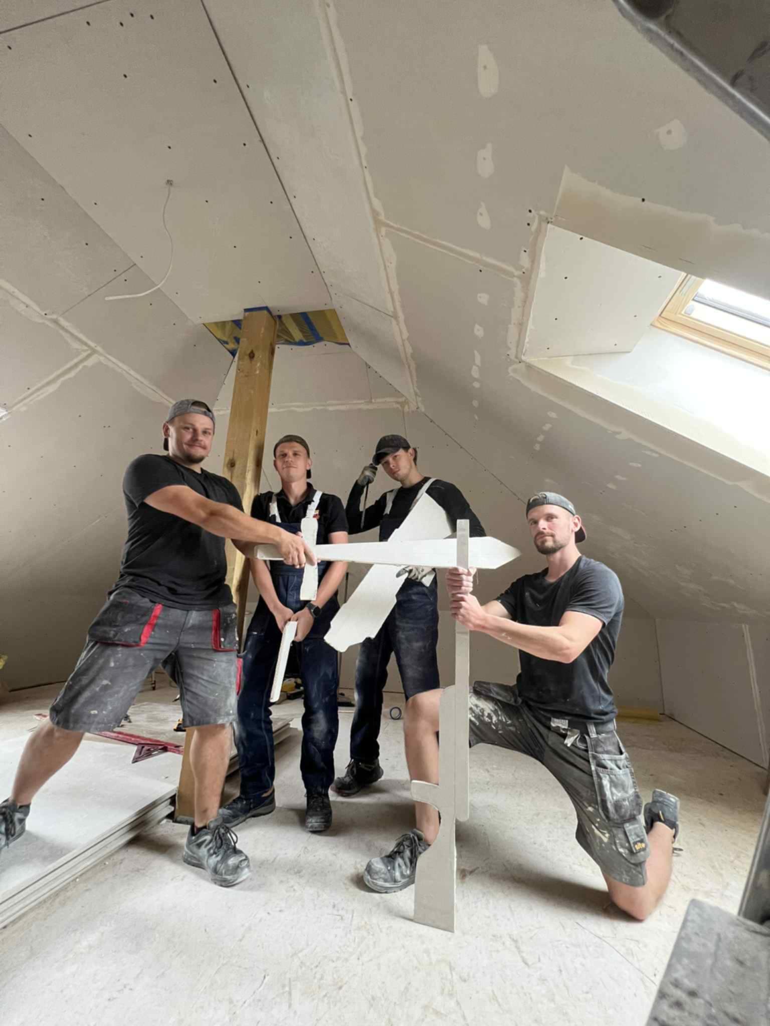 Zespół firmy MIK podczas realizacji prac remontowych